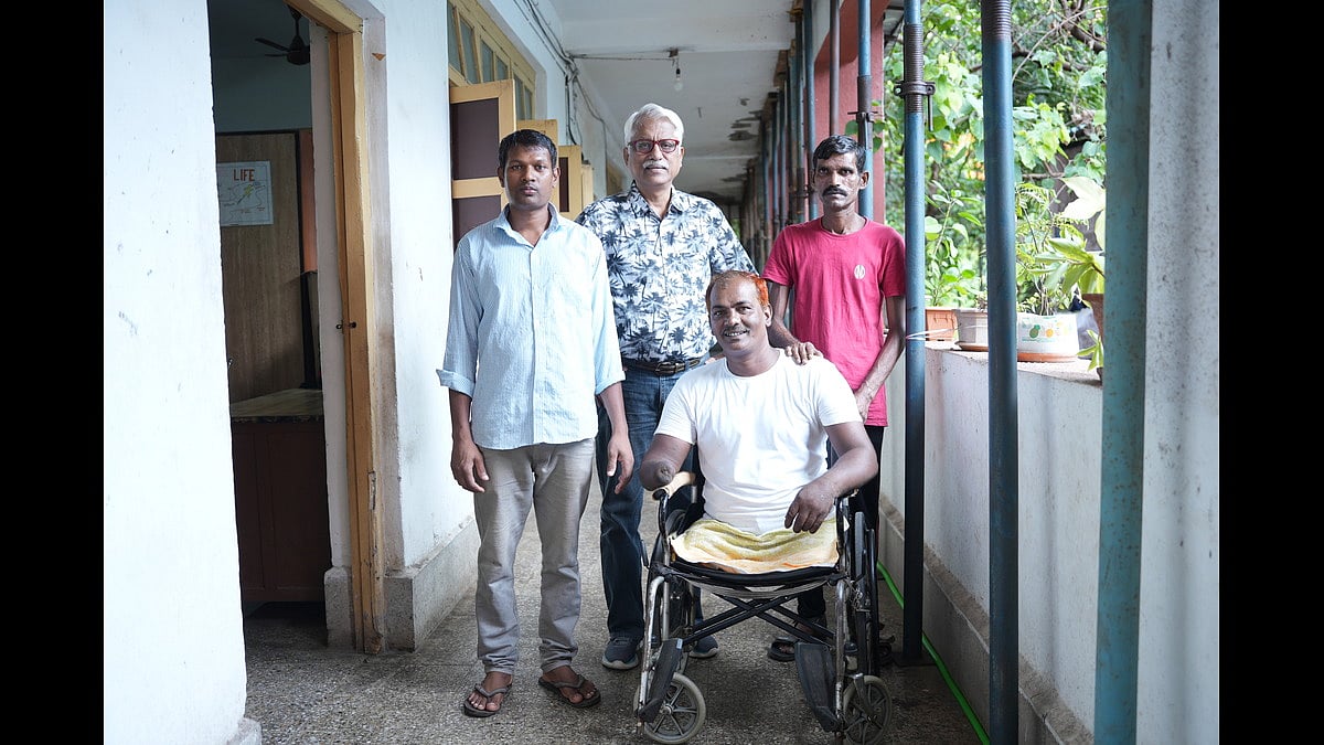 Tellis with a few people associated with Sankalp Rehabilitation Trust